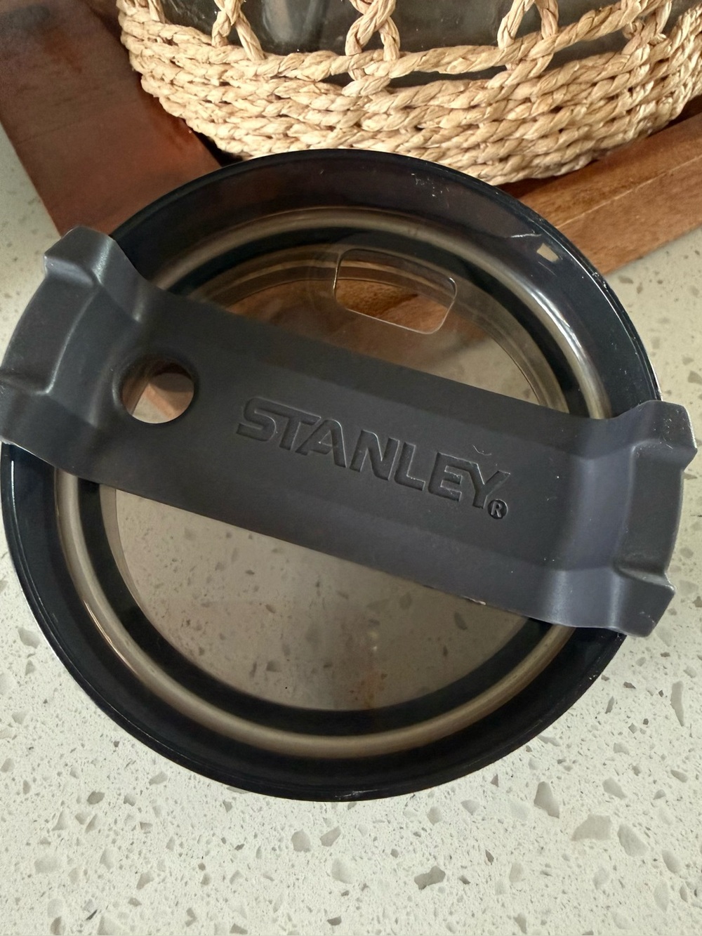 Authentic 40oz Tumbler Lid Replacement Fit for Stanley Cup Original Gray Straw S